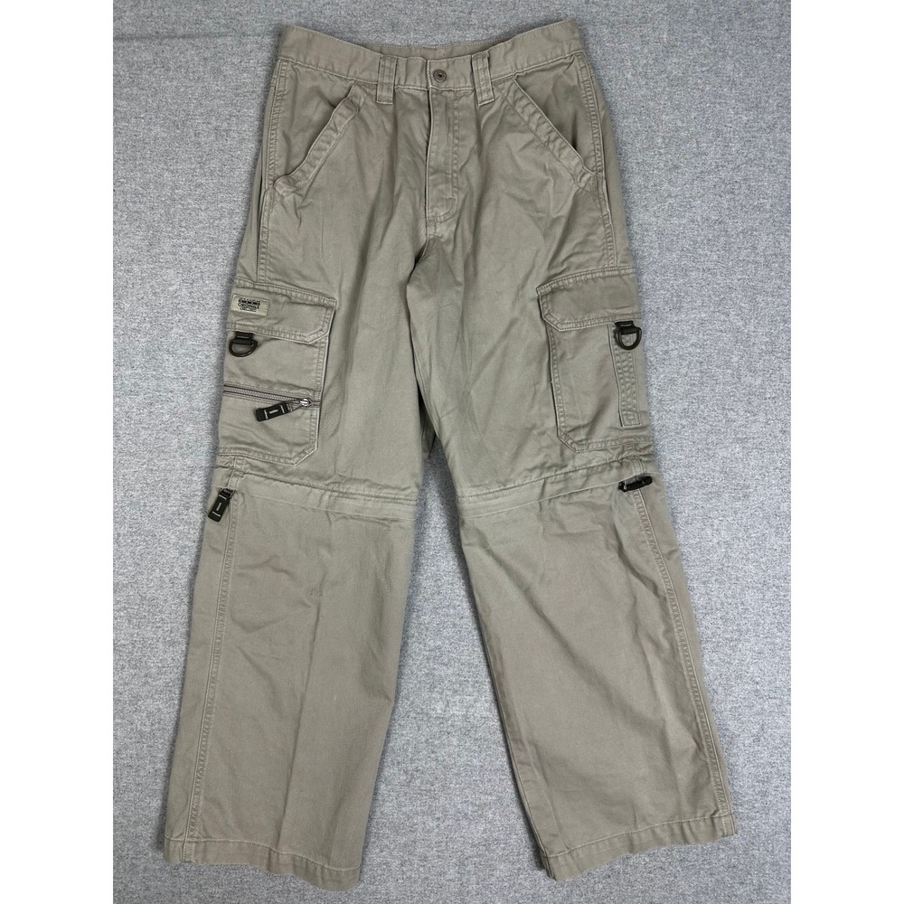 Wrangler Convertible Cargo Pants Womens 16 Reg Khaki Canvas Workwear Outdoor